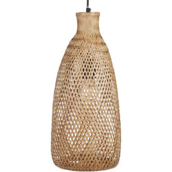 Beliani - Lampe Suspendue Style Bohème Abat-Jour Ouvert en Bambou Naturel Beige Lwela
