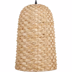 Luminaire en forme de cloche . Créez un point focal saisissant dans votre salle à manger avec cette lampe suspendue en bambou ...