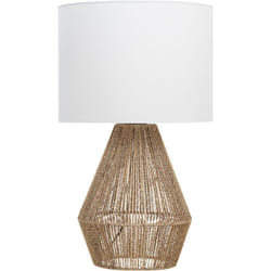 Beliani - Lampe à Poser Tissée en Cordes de Papier à Pied Pentagonal Décoratif et Fonctionnel Naturel Malewa