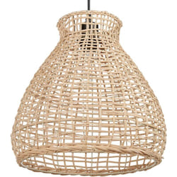 Beliani - Lampe à Suspendre Tissée Main en Rotin Naturel Façon Osier Abat-Jour en Forme d'Amphore Sakeni