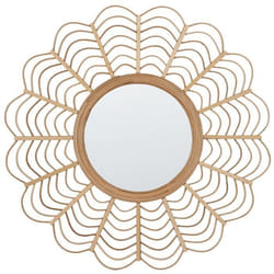 Miroir mural en bambou ø 60 cm naturel TUMBIT