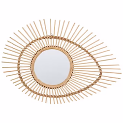 Miroir mural en bambou 63 x 45 cm naturel BARIO