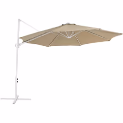 Parasol déporté. Un parasol octogonal qui ajoutera une touche d'élégance à tout patio. Il est doté d'un mécanisme à manivelle ...