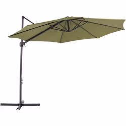 Parasol déporté. Un parasol octogonal qui ajoutera une touche d'élégance à tout patio. Il est doté d'un mécanisme à manivelle ...