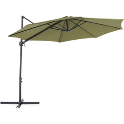 Parasol de Jardin ⌀ 2,95 m en Aluminium et Tissu Polyester Vert Octogonal Savona ii