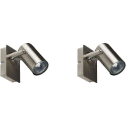 Lot de 2 Lampes Murales en Métal à Bras Oscillant Ajustable Argenté Klip