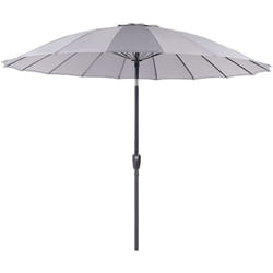 Beliani - Parasol de Jardin Moderne Marché Pied en Aluminium Gris Clair Baia