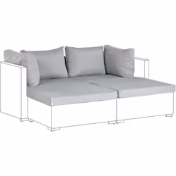 Lot de housses amovibles pour jardin. Renouvelez votre mobilier d'extérieur avec cet ensemble additionnel de housses de couss ...