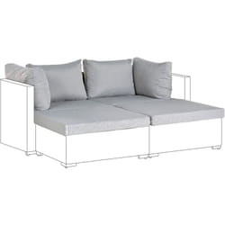 Beliani - Jeu de Housses de Coussins en Tissu Polyester Gris Résistantes aux uv Amovibles Noto
