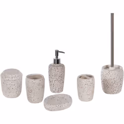 Accessoires de salle de bains assortis. Conservez le look tendance de votre salle de bains avec cet ensemble d'accessoires as ...