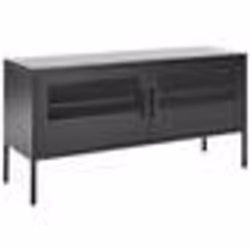 Buffet industriel en acier noir - BELIANI - MORLEY - 2 portes - Style scandinave et moderne - Finition mate