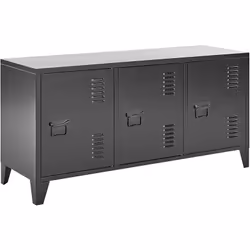 Commode à 3 portes au design industriel. Son design polyvalent et intemporel fait de cette commode un meuble idéal pour tout  ...