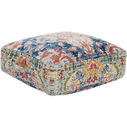 Coussin d'Assise de Sol en Coton Carré Motif Abstrait 50 cm Multicolore Oued