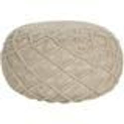 Pouf en coton 50 x 30 cm beige BERKANE