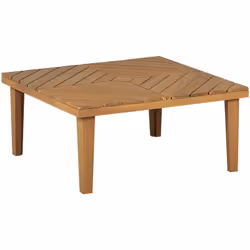 Table de café d'extérieur. Avec cette jolie table basse en bois, vous pouvez créer un coin salon, idéal pour se détendre l'ap ...