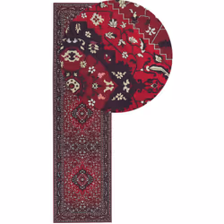 Tapis de couloir de style oriental. Apportez un peu de chaleur et de confort à votre couloir avec cet élégant tapis long. Con ...