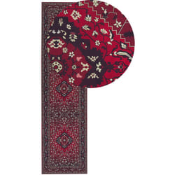 Beliani - Tapis de Long Couloir Entrée Motif Oriental 80 x 300 cm Rouge Vadkadam