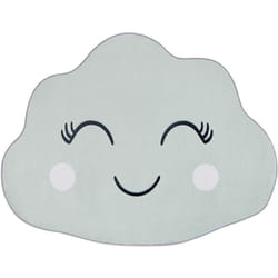 Beliani - Tapis pour Chambre d'Enfant Vert En forme de Nuage 90 x 120 cm en Polyester Cumulus