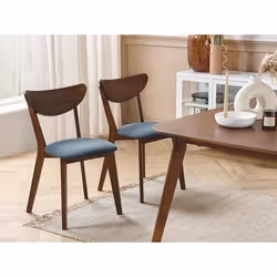 Lot de 2 chaises de salle à manger en bois foncé ERIE