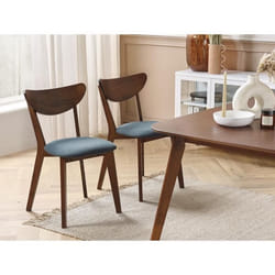 Lot de 2 chaises de salle à manger en bois foncé ERIE