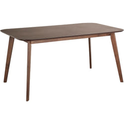 Table de Salle à Manger en MDF Bois Foncé 6 Personnes 90 x 150 cm Rétro Ephrata