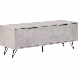 Meuble TV industriel avec 2 compartiments de rangement. Équilibre parfait entre le style industriel et le style minimaliste, ...