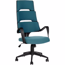 Siège de bureau en tissu avec accoudoirs profilés. Si vous recherchez une chaise de bureau pratique au design unique, cette c ...