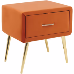 Table de nuit élégante. Rehaussez le look de votre chambre avec cette table de chevet rétro et minimaliste. Son revêtement en ...