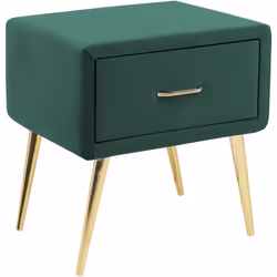 Table de nuit élégante. Rehaussez le look de votre chambre avec cette table de chevet rétro et minimaliste. Son revêtement en ...