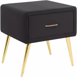 Table de nuit élégante. Rehaussez le look de votre chambre avec cette table de chevet rétro et minimaliste. Son revêtement en ...