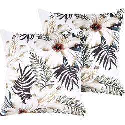 Coussins décoratifs. Transformez votre maison en prairie avec ces coussins, qui présentent un imprimé avec diverses feuilles  ...