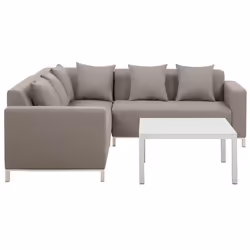 Salon de jardin dangle droit beige taupe BELIZE