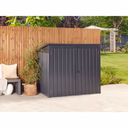 Abri de jardin en acier gris MOENA