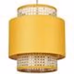 Lampe suspension en rotin jaune et naturel BOERI