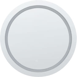 Miroir Mural de Salle de Bains à led Blanc Moderne Argenté ø 79 cm Courseulles
