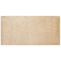 Beliani - Tapis Moderne en Viscose 80 x 150 cm Fait Main Salon Bureau Chambre Doré Sable Beige Gesi ii