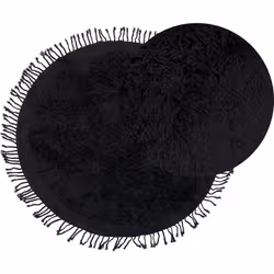 Tapis rond à franges. Cet élégant tapis en coton de style bohème apportera une touche cosy à votre intérieur. Fabriqué avec d ...