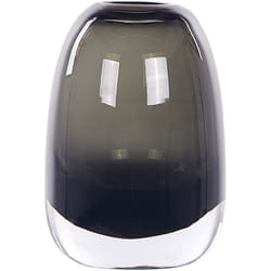 Beliani - Vase à Fleurs Décoratif Moderne 18 cm en Verre Forme ronde Gris foncé Fyska