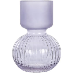 Beliani - Vase à fleurs décoratif 26 cm Col Rond Design Rétro En Verre Violet Thetidio