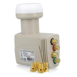 LNB Triax TQT 400 - TRIAX - Quattro numérique 4K - 4 fiches F Anadol - Compatible commutateur multiple