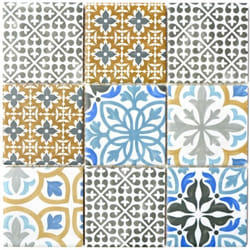 Mosani MOS22B-1406 carreau Mosaique Gris, Bleu