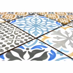 Mosani MOS22B-1406 carreau Mosaique Gris, Bleu