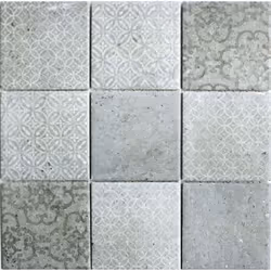 Mosani MOS22-CELLO, Mosaique, Vitrocéramique, Gris, Intérieure, Rectangle, 298 mm