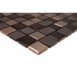 Mosani MOS18-0317 carreau Mosaique Noir, Argent