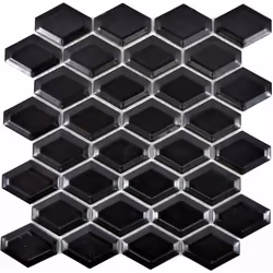 Mosani MOS13MD-0311, Mosaique, Vitrocéramique, Noir, Intérieure, Rectangle, 252 mm
