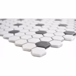 Mosani MOS11A-0301 carreau Mosaique Noir, Blanc