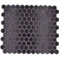 Mosani MOS11A-0311, Mosaique, Vitrocéramique, Noir, Intérieure, Rectangle, 260 mm
