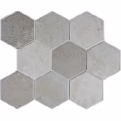 Mosani MOS11F-0204, Mosaique, Vitrocéramique, Gris, Intérieure, Rectangle, 256 mm