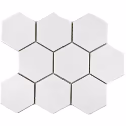 Mosani MOS11F-0101, Mosaique, Vitrocéramique, Blanc, Intérieure, Rectangle, 256 mm