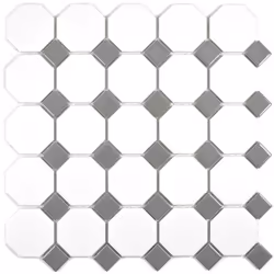 Mosani MOS13-0122, Mosaique, Vitrocéramique, Blanc, Intérieure, Rectangle, 295 mm